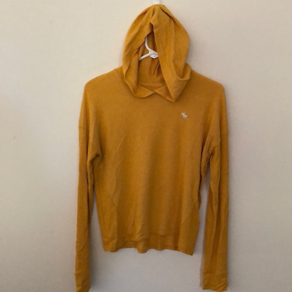 Abercrombie hooded yellow long sleeve tshirt 13/14